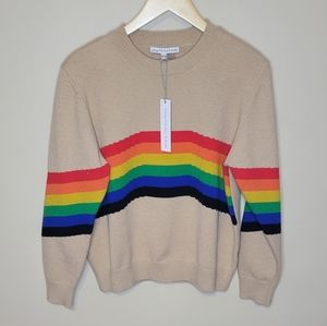NWT Young, Fabulous, and Broke Rainbow Sweater